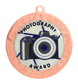 Epoxy Dome Insert Medal with Bronze Frame: Photography