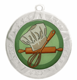 Baking Award Medal - Silver Frame, 2 3/4"