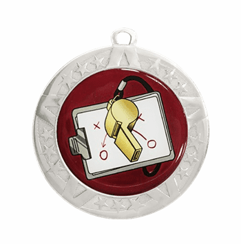 Epoxy Dome Silver Frame Insert Medal: Coach - Click to enlarge