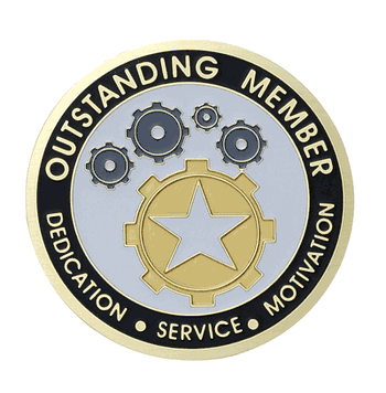Etched Outstanding Member Medal Insert (518757) - Click to enlarge