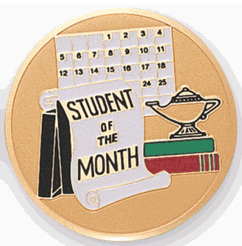 Etched Student Of The Month Medal Insert - Click to enlarge