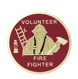 Etched Volunteer Fire Fighter Medal Insert