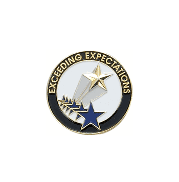Exceeding Expectations Pin - Click to enlarge