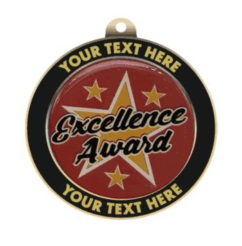Excellence Insert Medal with Personalized Rim - Click to enlarge