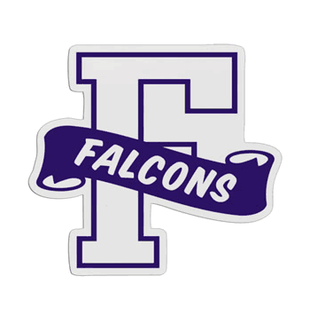 F-Shaped Mascot Badge with Choice of Back - Click to enlarge