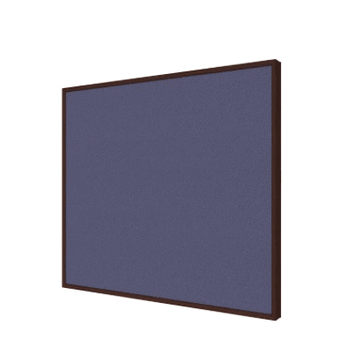 Fabric Bulletin Board with Modern Espresso Impression Frame, 2'H x 3'W, Blue - Click to enlarge