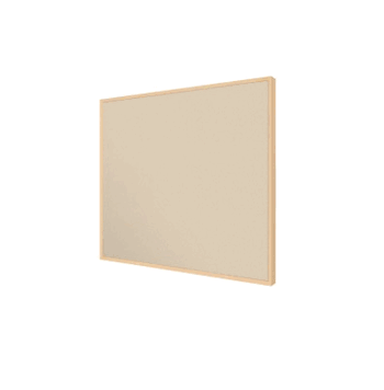 Fabric Bulletin Board with Modern Maple Impression Frame, 4'H x 8'W, Beige - Click to enlarge