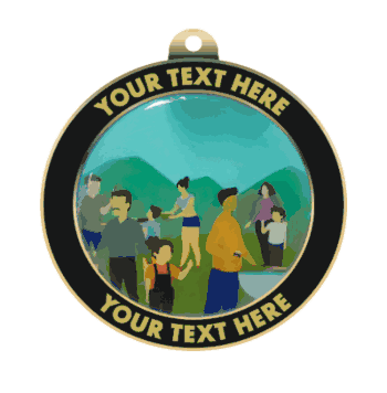 Family Reunion Insert Medal with Personalized Rim - Click to enlarge