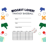 Fantasy Baseball Biggest Loser Free Template