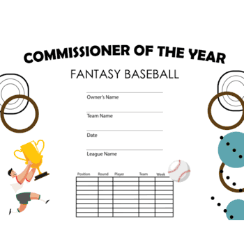 Fantasy Baseball Commissioner of the Year - Click to enlarge
