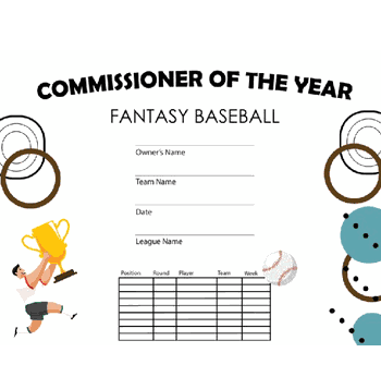 Fantasy Baseball Commissioner of the Year - Click to enlarge