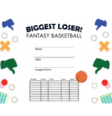 Fantasy Basketball Biggest Loser Free Template