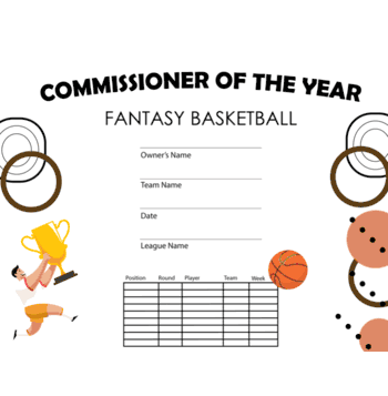 Fantasy Basketball Commissioner of the Year - Click to enlarge