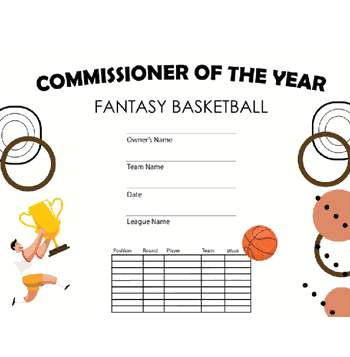 Fantasy Basketball Commissioner of the Year - Click to enlarge