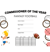 Fantasy Football Commissioner of the Year Free Template