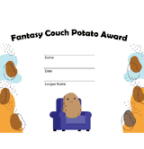 Fantasy Sports Couch Potato Award Free Template