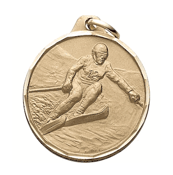 Female Downhill Skiing 1 1/4" E-Series Medals - Click to enlarge