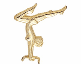 Female Gymnast Gold Lapel Pin
