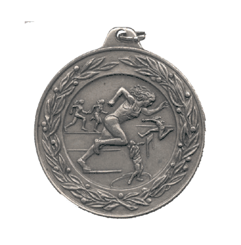 Female Track Events: 2" Olympic-Style J-Series Medals - Click to enlarge