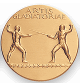Fencing Foil Litho Medal Insert