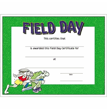 Field Day Certificates - Click to enlarge
