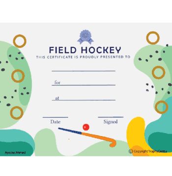 Field Hockey Free Template - Click to enlarge