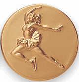Figure Skating Female Litho Medal Insert