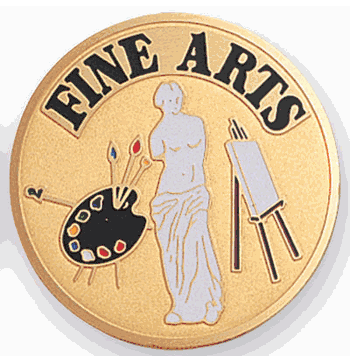 Fine Arts Painting Sculpture Medal Insert (Etched) - Click to enlarge