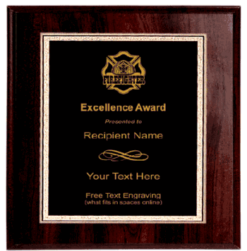 Fire Department Plaque - Click to enlarge