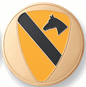 First Calvary Division Medal Insert (Etched) - Click to enlarge