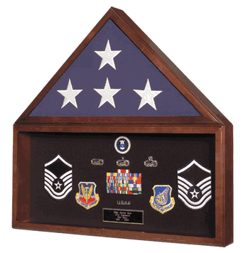 Flag Case with Medal Display - Click to enlarge