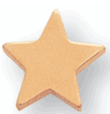 Flat Star - 1/2 Inch Gold