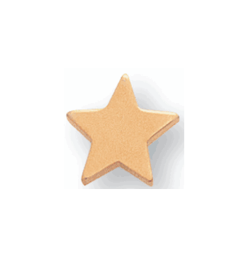 Flat Star - 1/2 Inch Gold - Click to enlarge