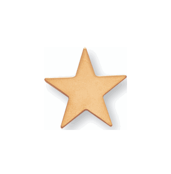 Flat Star Pin - 1 Inch Flat Gold (BR Series) - Click to enlarge