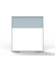 Floor Partition with Aluminum Frame and 2 Split Panel Infill, Porcelain and Silver Vinyl, 54"H x 48"W - 2