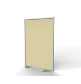 Floor Partition with Aluminum Frame and Full Panel Infill, Carmel Vinyl, 72"H x 48"W