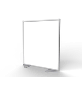Floor Partition with Aluminum Frame and Full Panel Infill, Porcelain, 54"H x 48"W