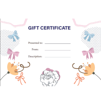 Flower Theme Gift Free Template - Click to enlarge