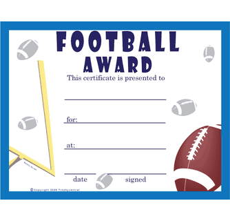 Free Football Certificates Certificate Free USA Football Certificate