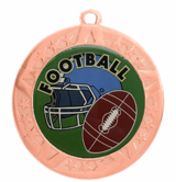 Football Medal - Bronze Frame, 2 3/4"