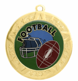 Football Medal - Gold Frame, 2 3/4"