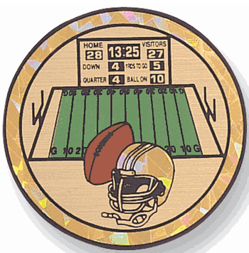 Football Mylar Decal Medal Insert - Click to enlarge