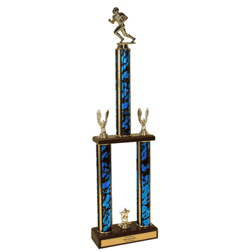 Championship Football Trophy - Wood Base - Click to enlarge
