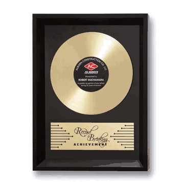 Framed Record Breaker Award - Click to enlarge
