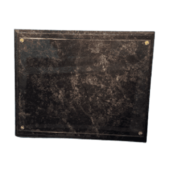Frameless Black Marble Document Plaque - Click to enlarge