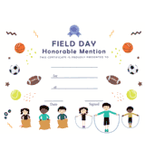Free Field Day Template - Honorable Mention