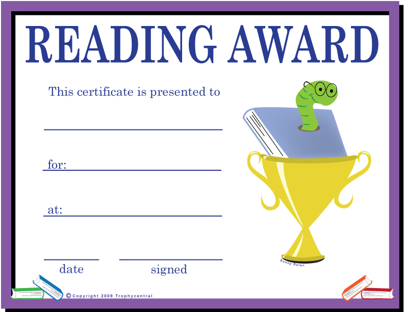 reading-certificate-templates