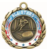 Front Personalized Medal - Hockey Design