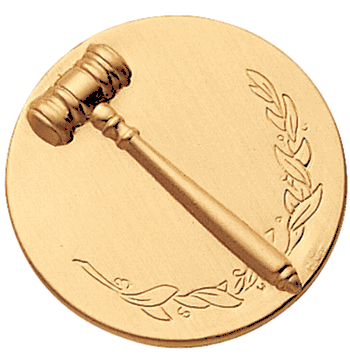 Gavel Litho Medal Insert - Click to enlarge