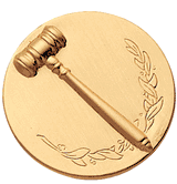 Gavel Litho Medal Insert